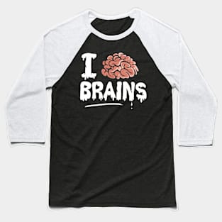 I Love Brains, Halloween Teacher Baseball T-Shirt